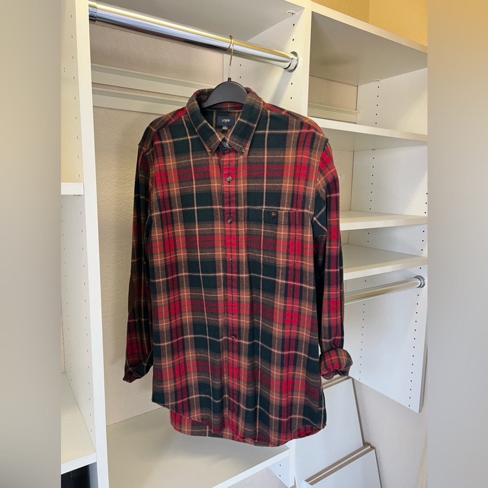 J Crew Plaid Long Sleeve Button Up Flannel